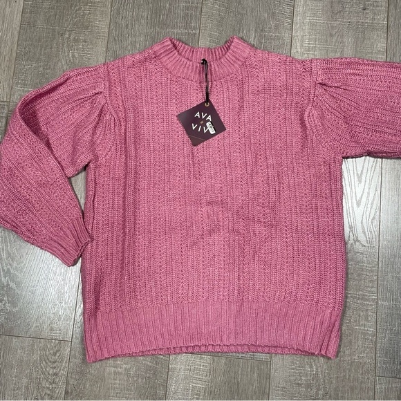 Ava & Viv Sweaters - Ava & Viv Sweater Women's Sweater Pink Mauve Size 14(X)